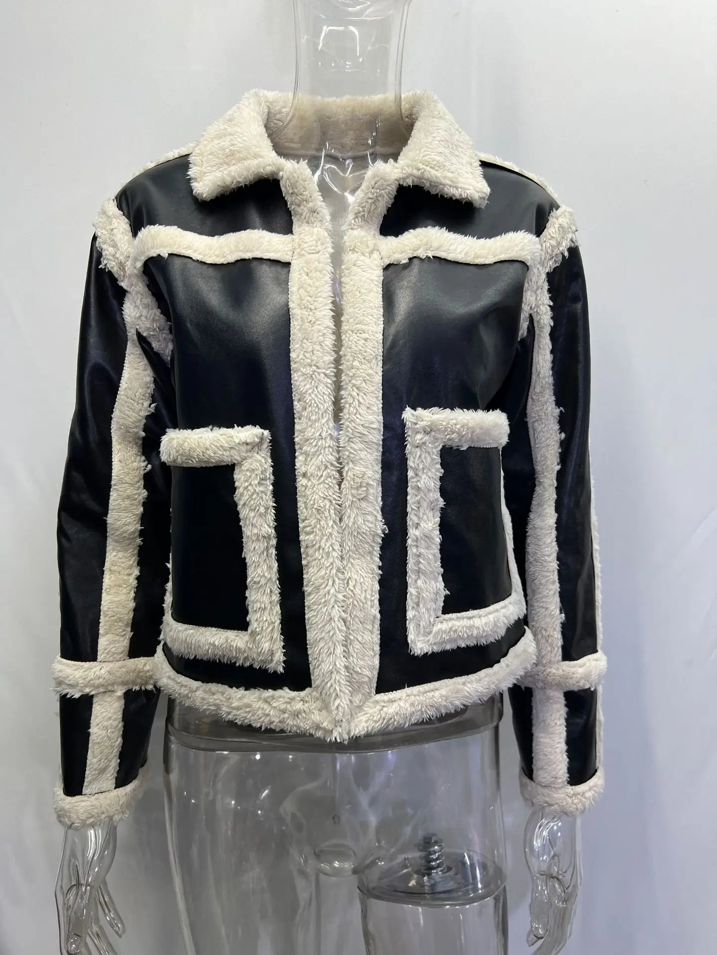 Winter Retro Fleece Splicing