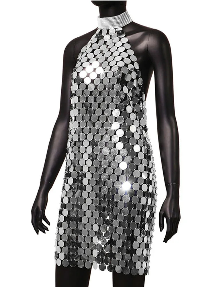Shiny Squins Sexy 2023 Plastic Sequin Sleeveless