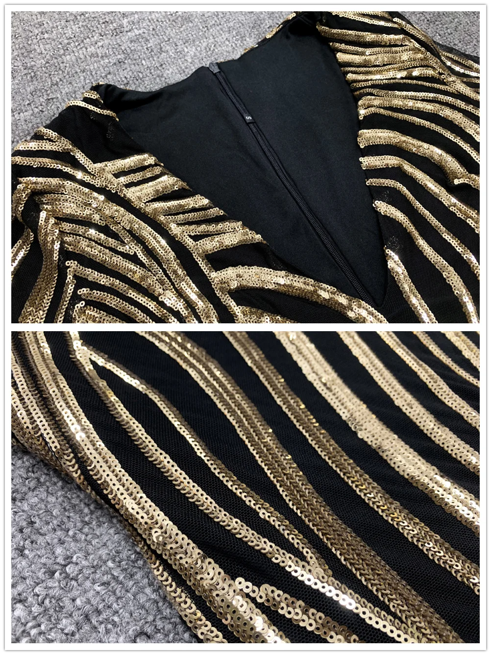 2024 Long Sleeve Deep V-neck Bodycon