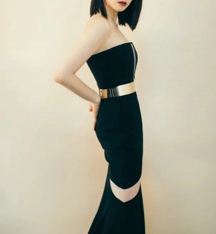 Sexy Strapless Backless Mesh Bandage