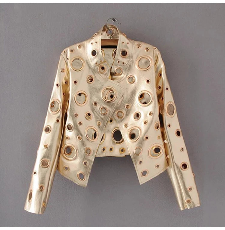 Runway Cut Out Short Faux Leather