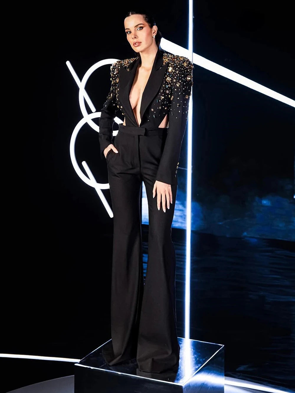 Full Length Jumpsuit Autumn Sexy Hollow