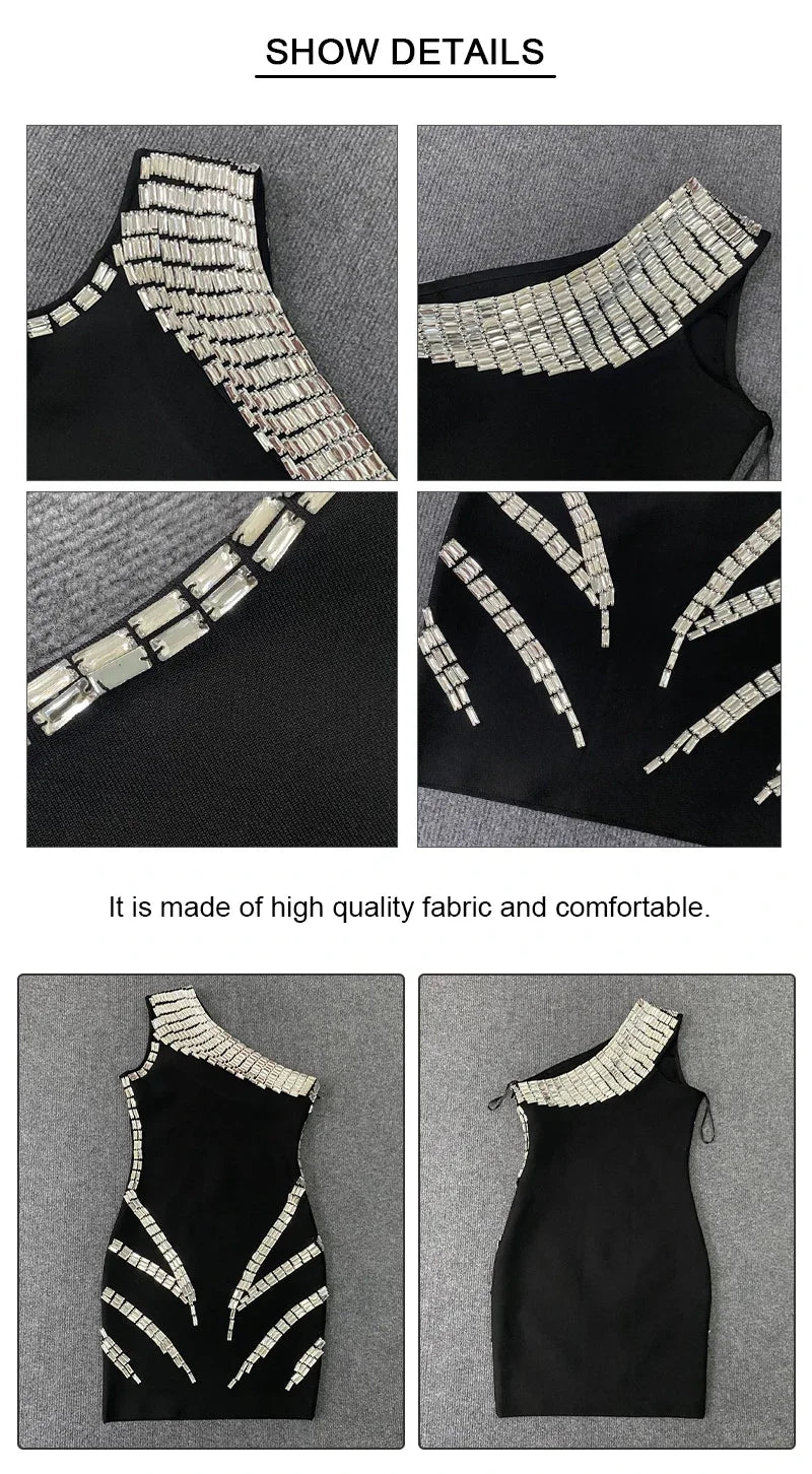 High Quality Black Bandage Dress