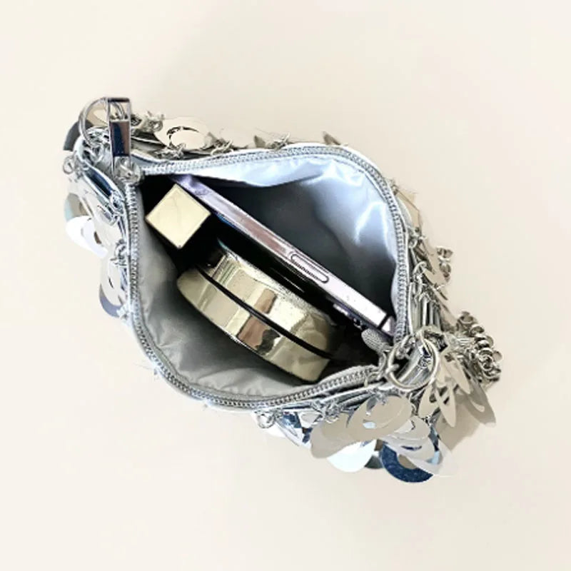 Bling Sequin High-quality Silver Phone Bag