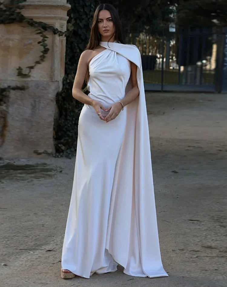 Sexy Satin Ribbon Halter Evebt Party