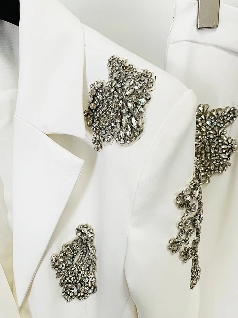 High Quality Luxury Diamond White Suit
