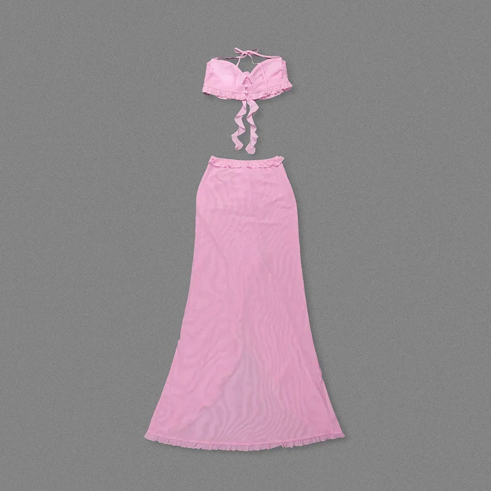 2024 New Sexy Hanging Neck 3D Flower