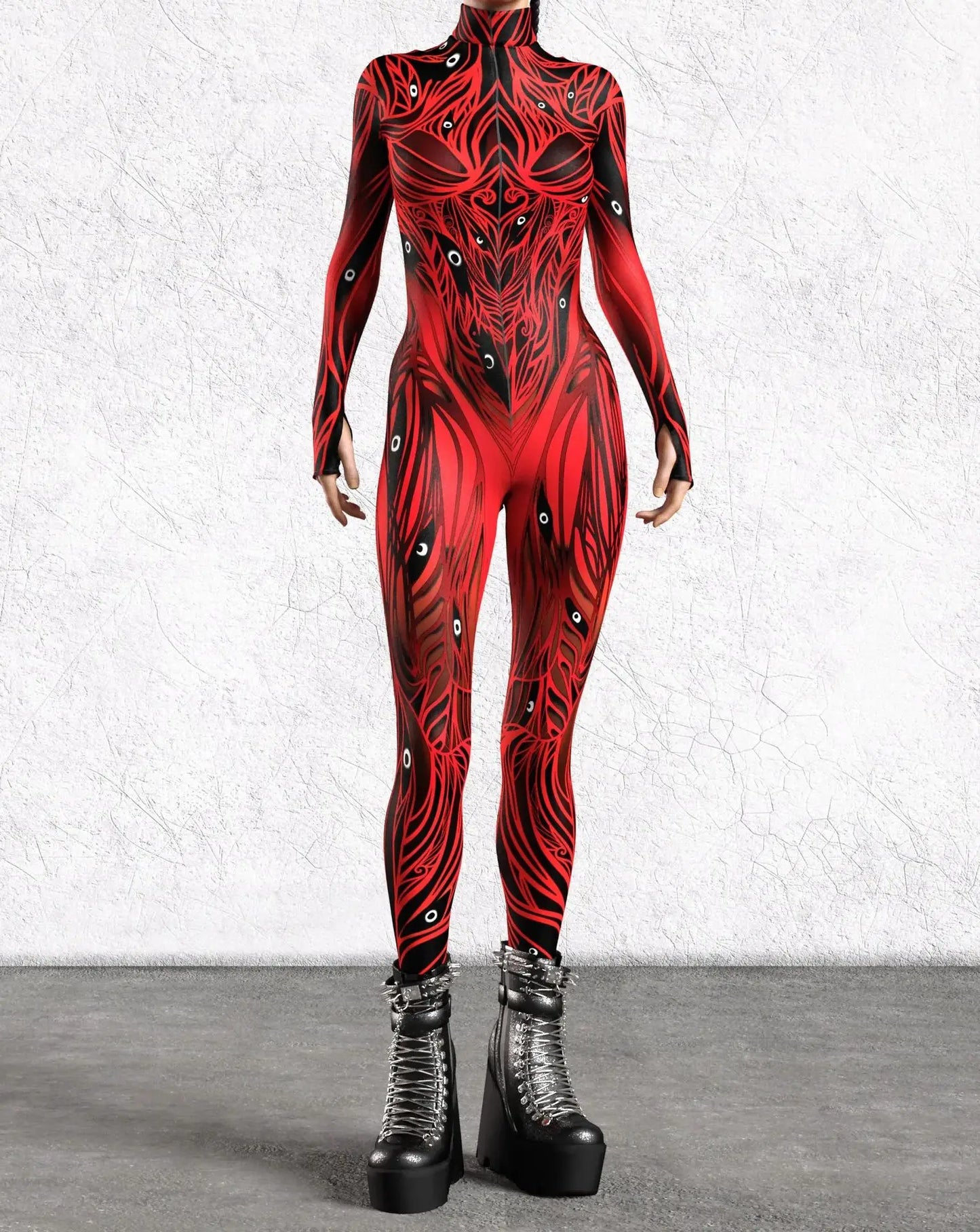Cyber Punk Art Irregular Lines Jumpsuit