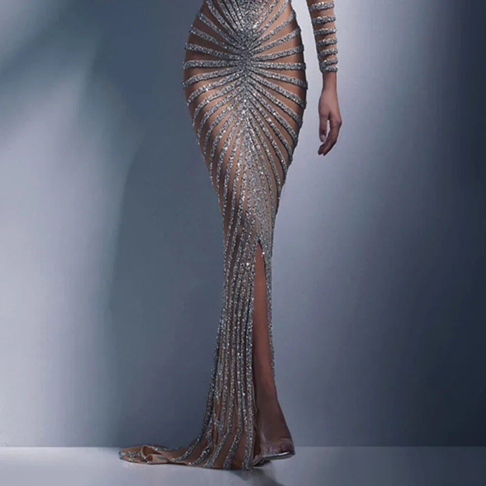 2024 New Mesh Dress Long