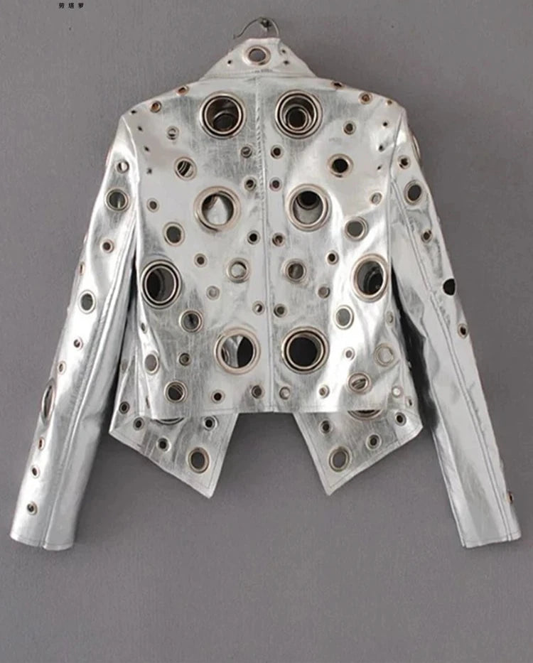 Runway Cut Out Short Faux Leather