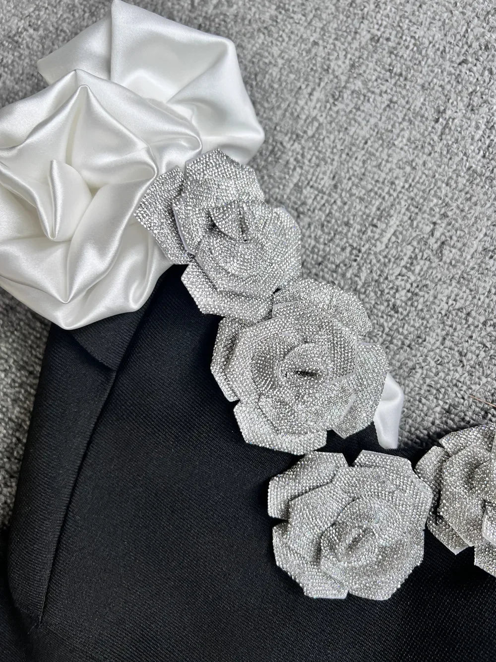 Sexy Off Shoulder Black Flower Maxi