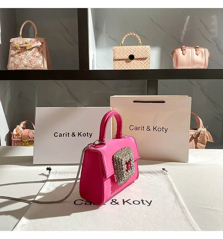 Luxury Design Velvet Handbag Bling