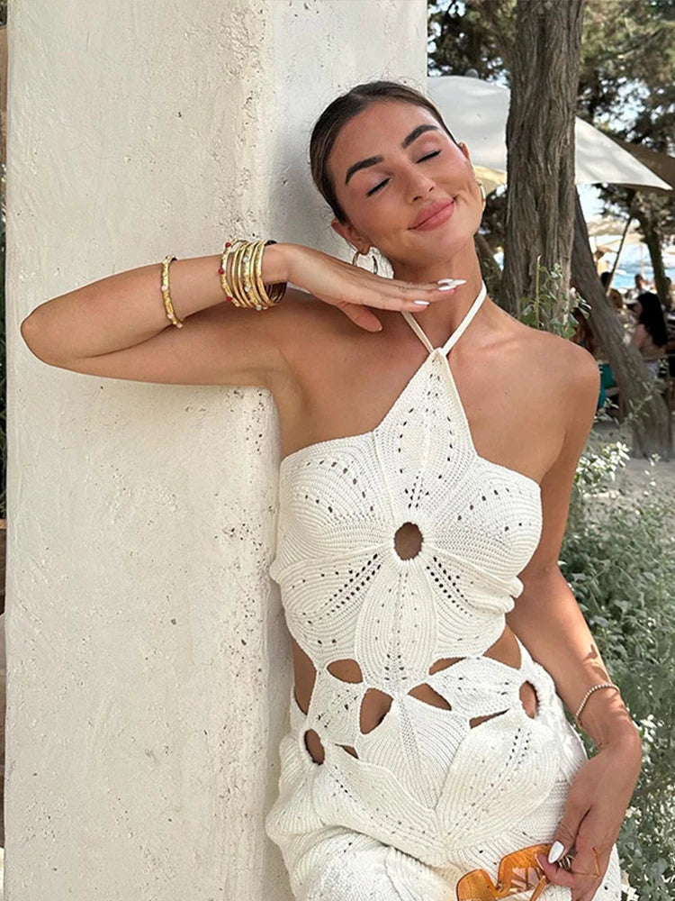 Hollow Out Halter Dress