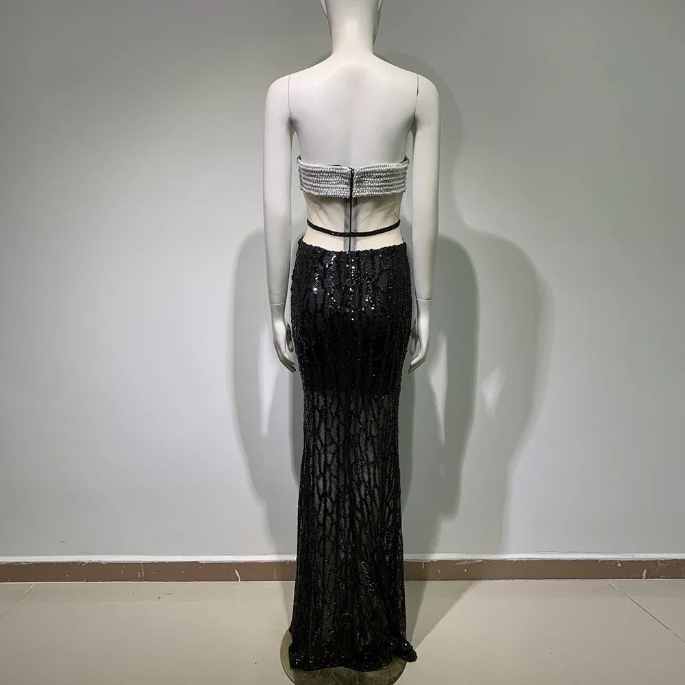 2024 New Sexy Strapless Sparkling