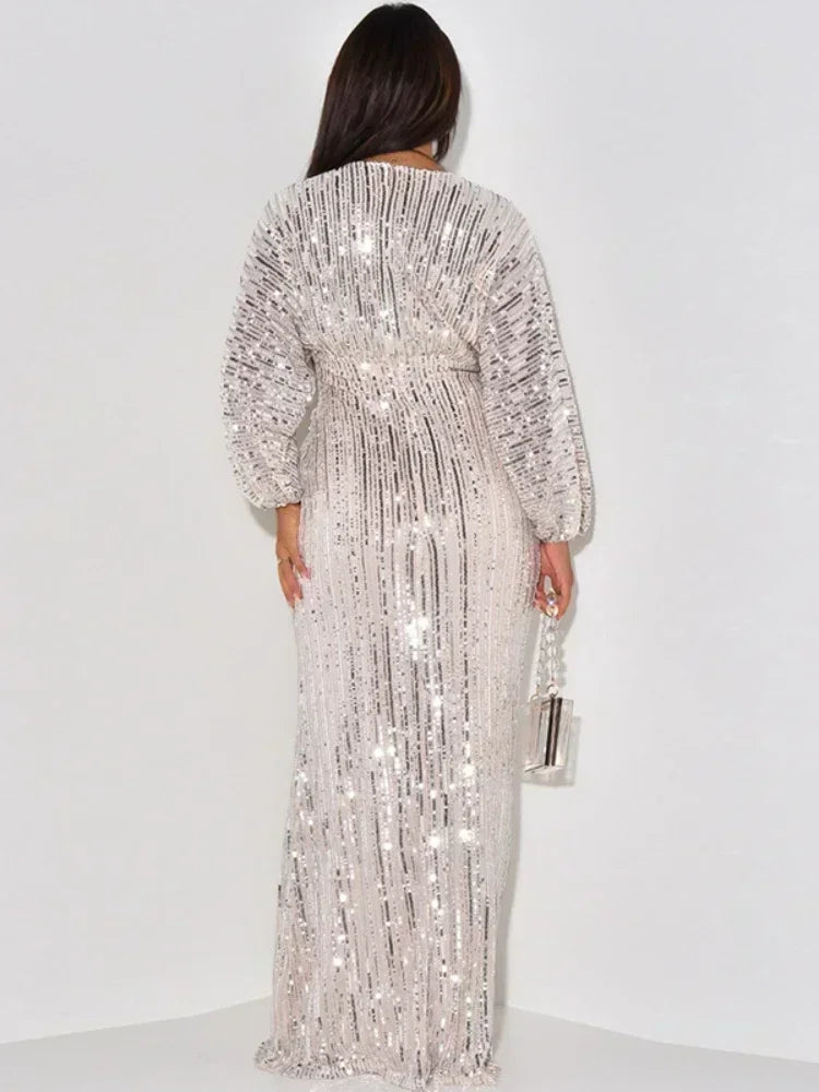 Silver Sequin Party Elegant