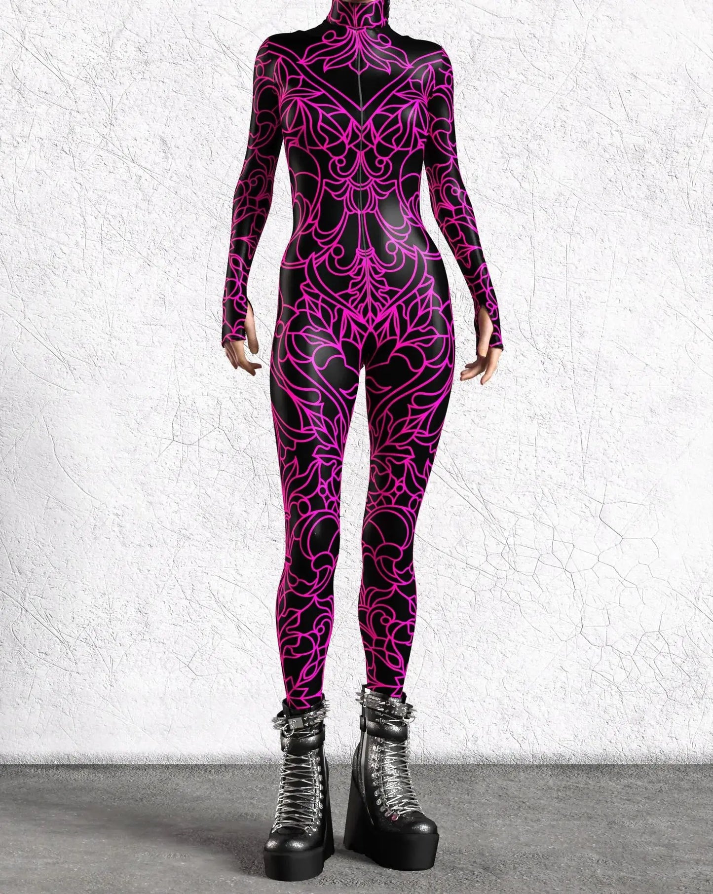 Cyber Punk Art Irregular Lines Jumpsuit