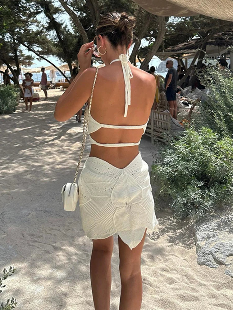 Hollow Out Halter Dress