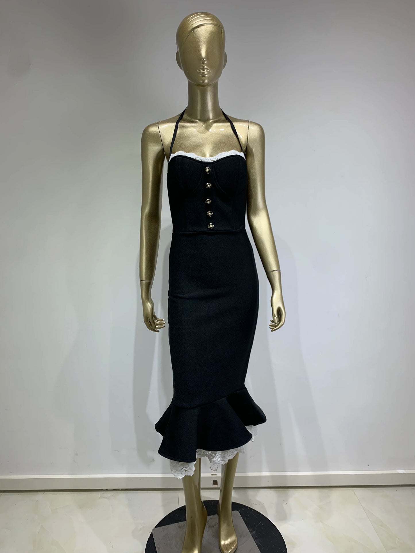 Celebrity Sexy Backless Halter