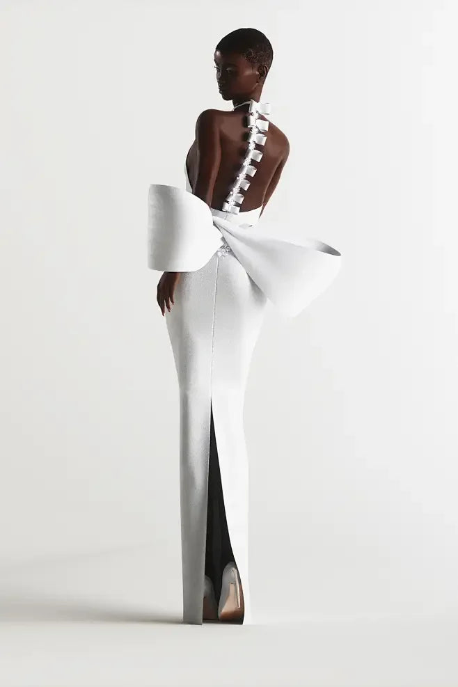 Bandage Halter White Back bow