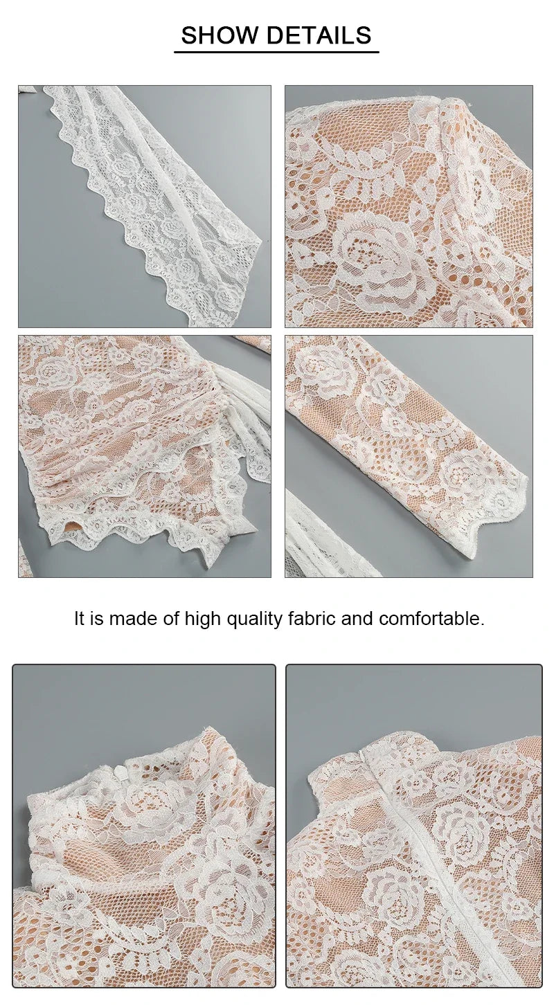 Ivory Mesh Patchwork Flora