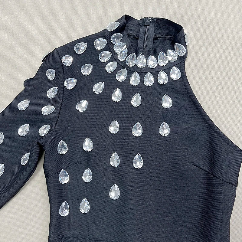 2024 Black Single Sleeve Diamond