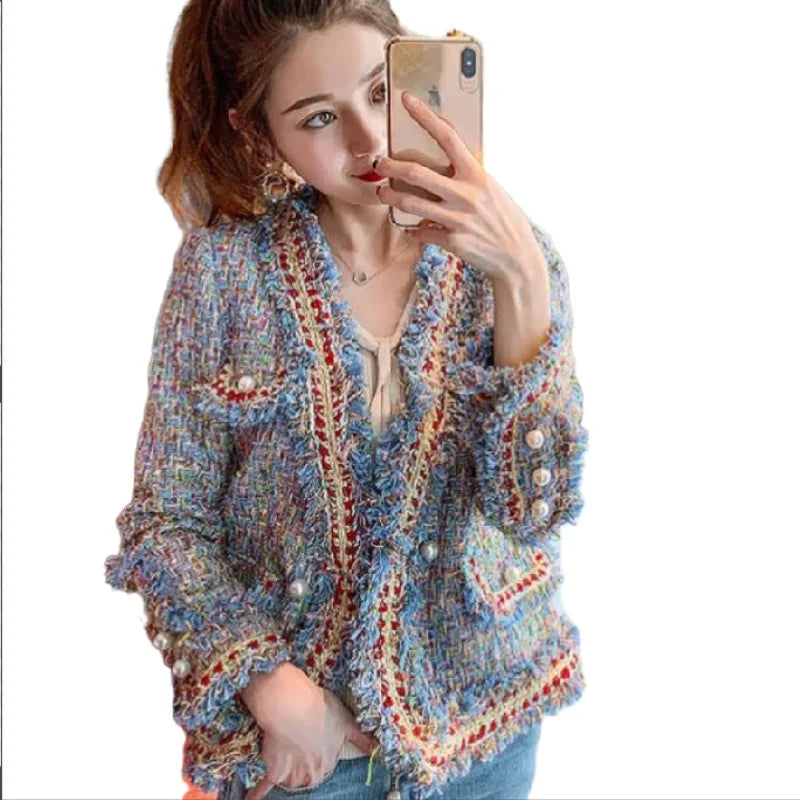 Fringed Jacket Tweed Pearls