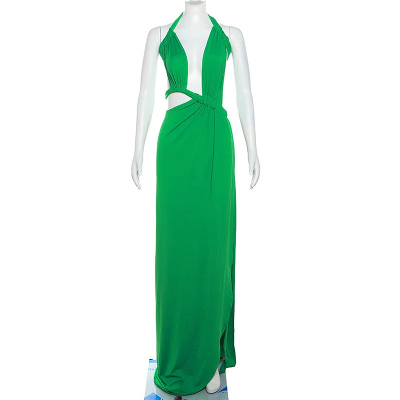 Green Ribbon Dress