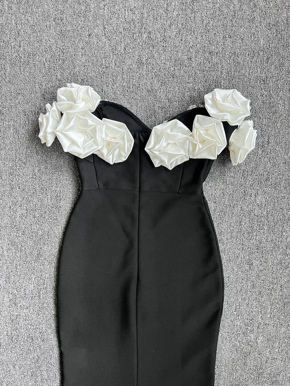 Sexy Off Shoulder Black Flower Maxi