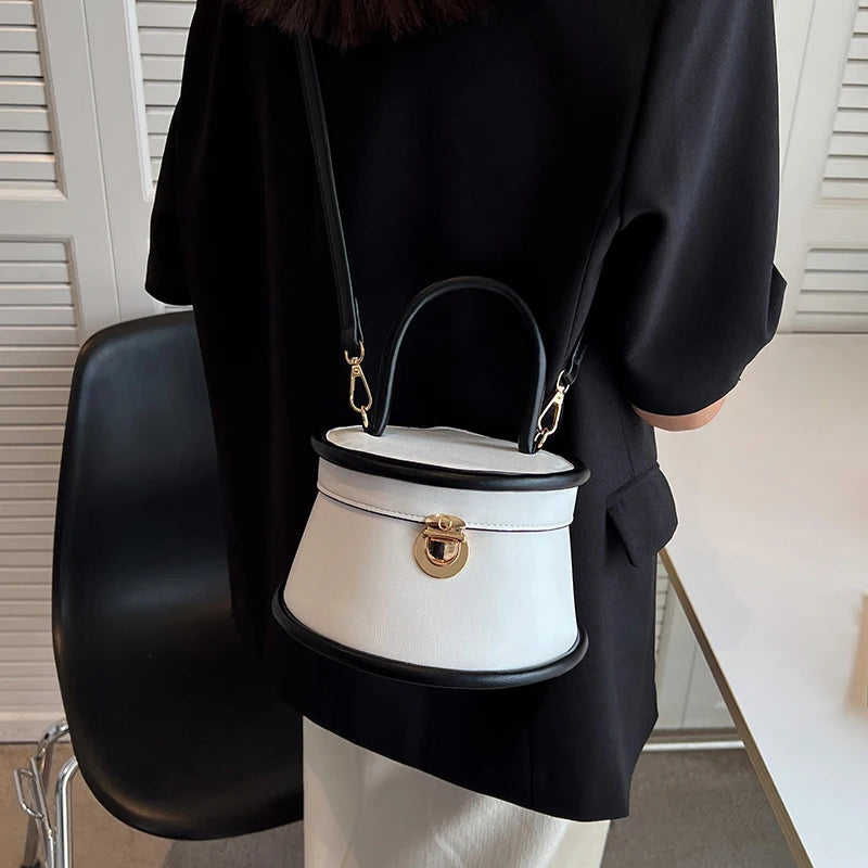 White Bucket Totes Pu Leather Crossbody