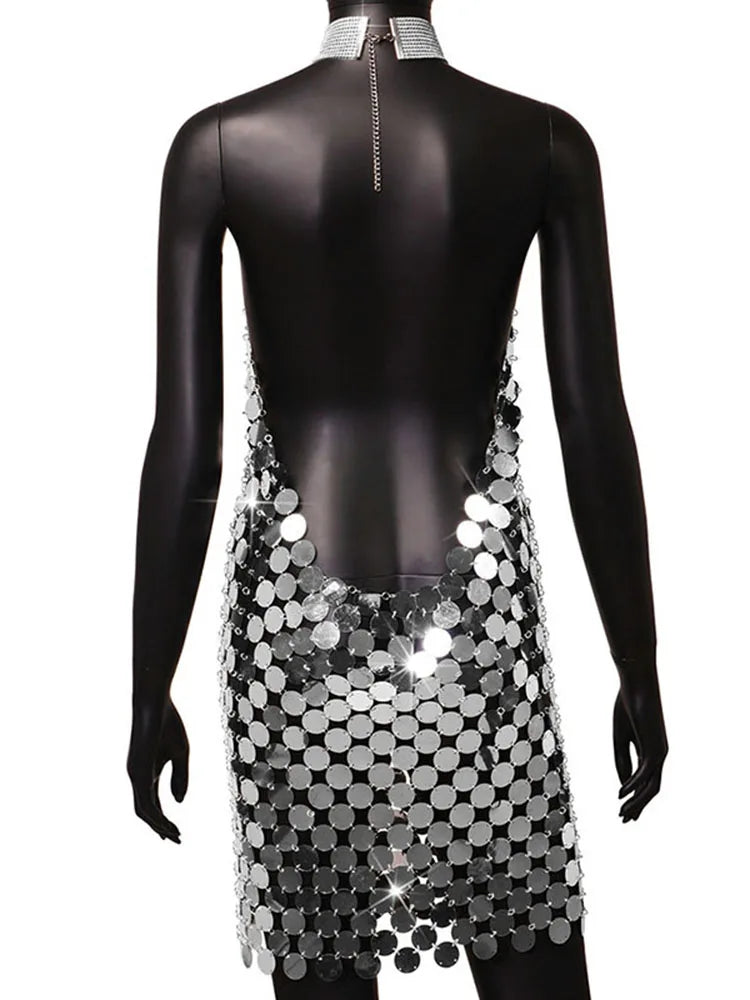 Shiny Squins Sexy 2023 Plastic Sequin Sleeveless