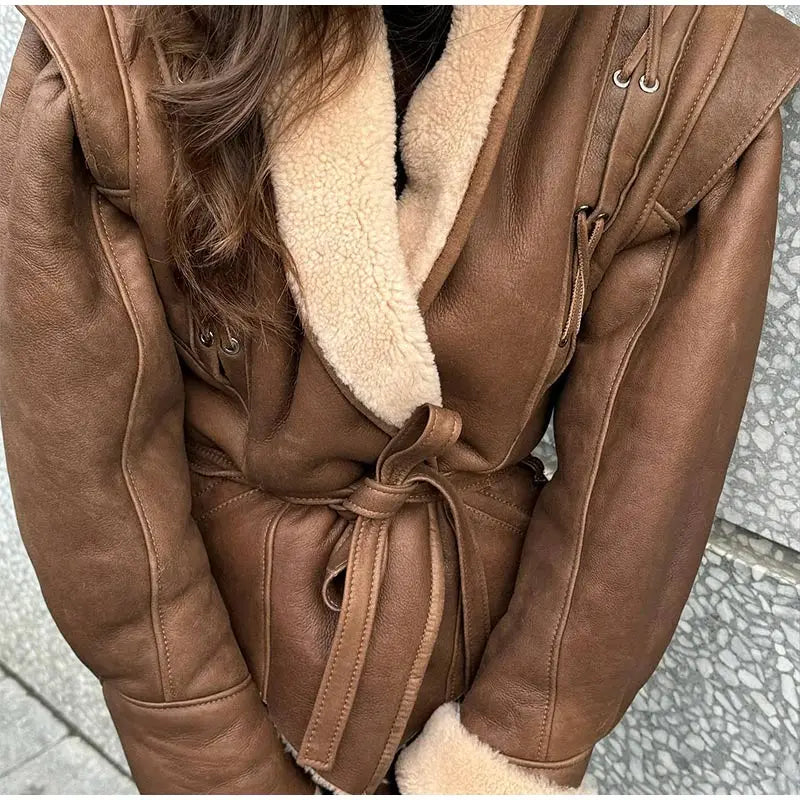 Elegant Pu Leather Patchwork