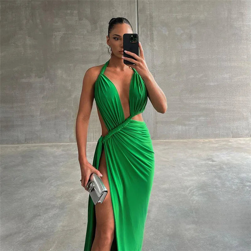 Green Ribbon Dress