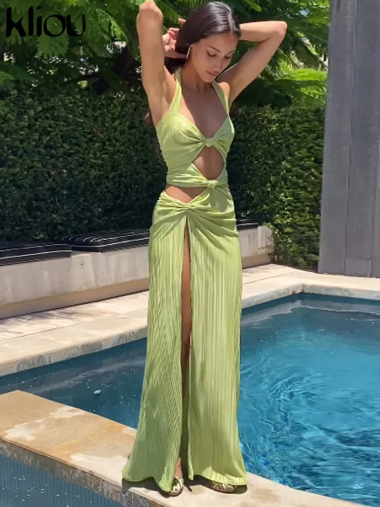 Halter Hollow High Street Elegant Dress