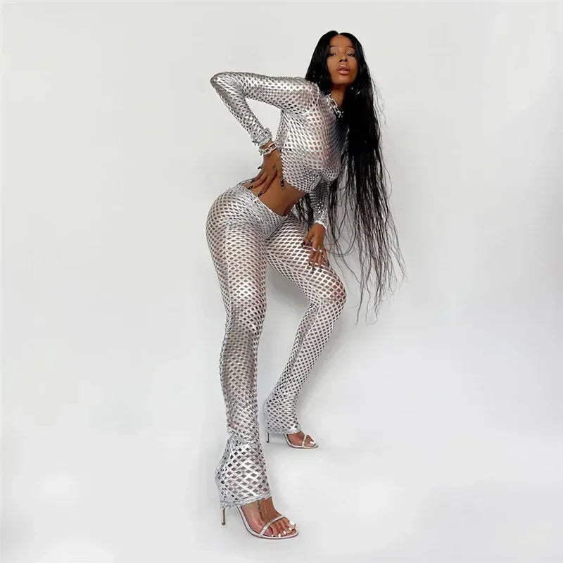 Autumn Sexy Bodycon Silver