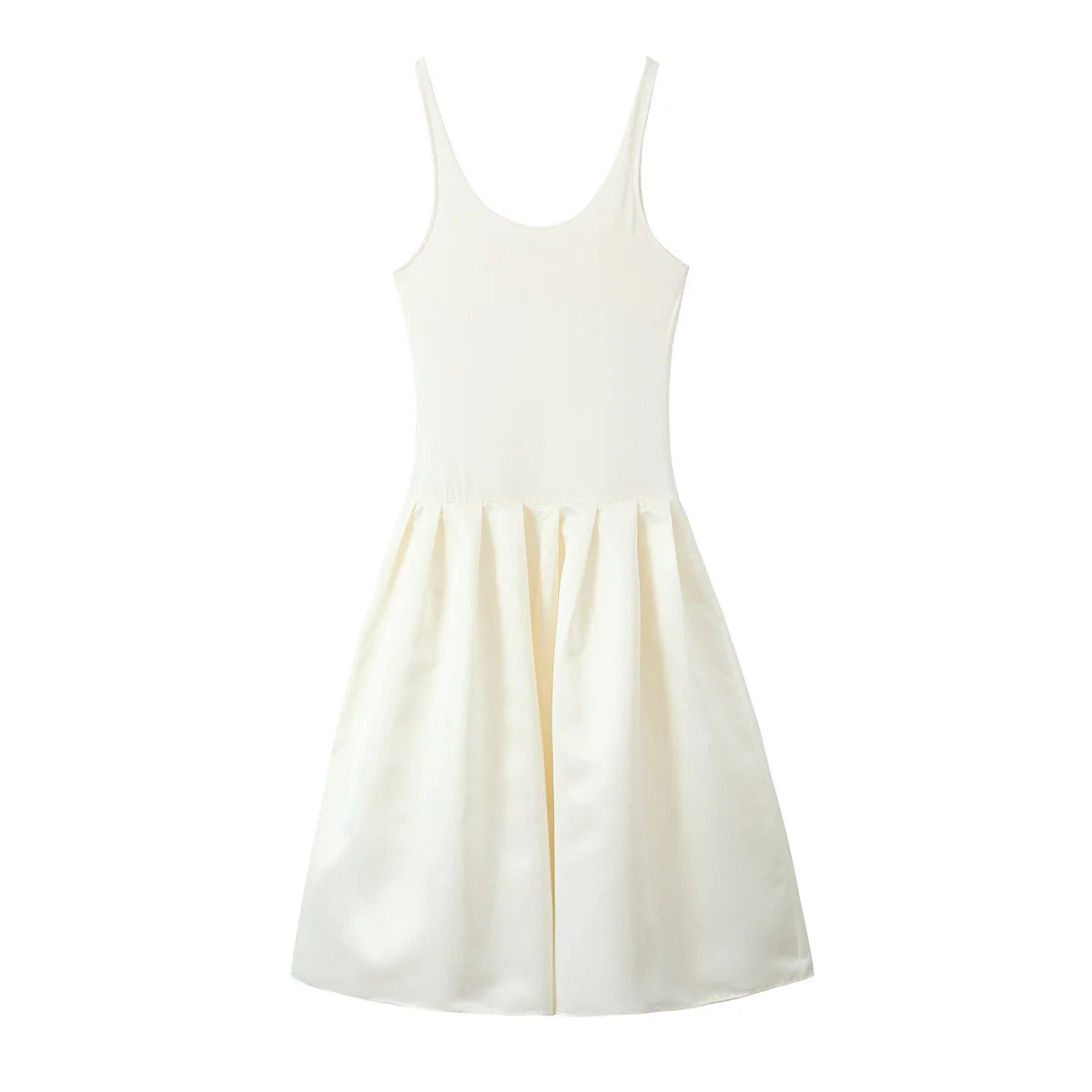 Camisole Skirt with Pleated Slim Fit