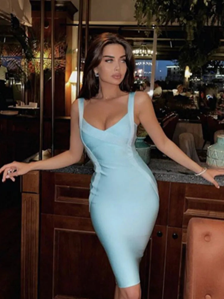 Rayon Bandage Dress Celebrity