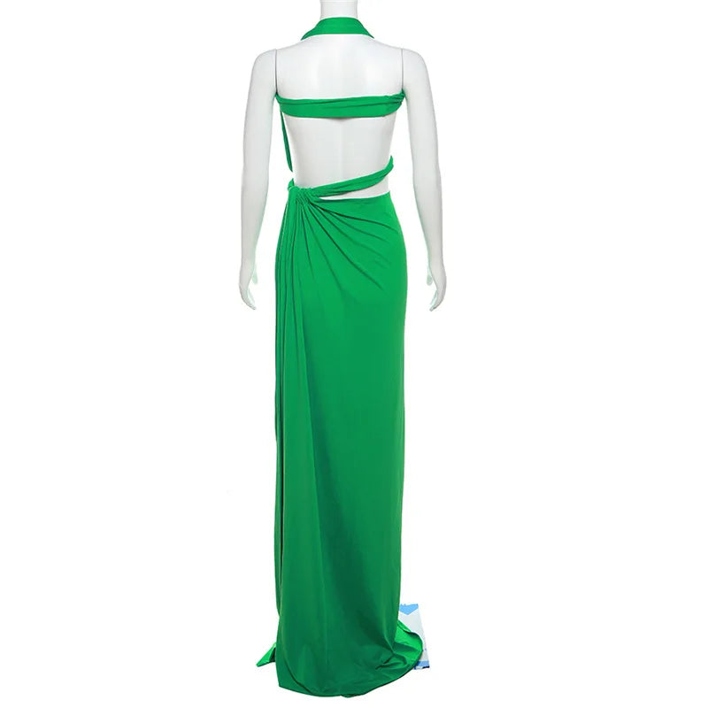 Green Ribbon Dress