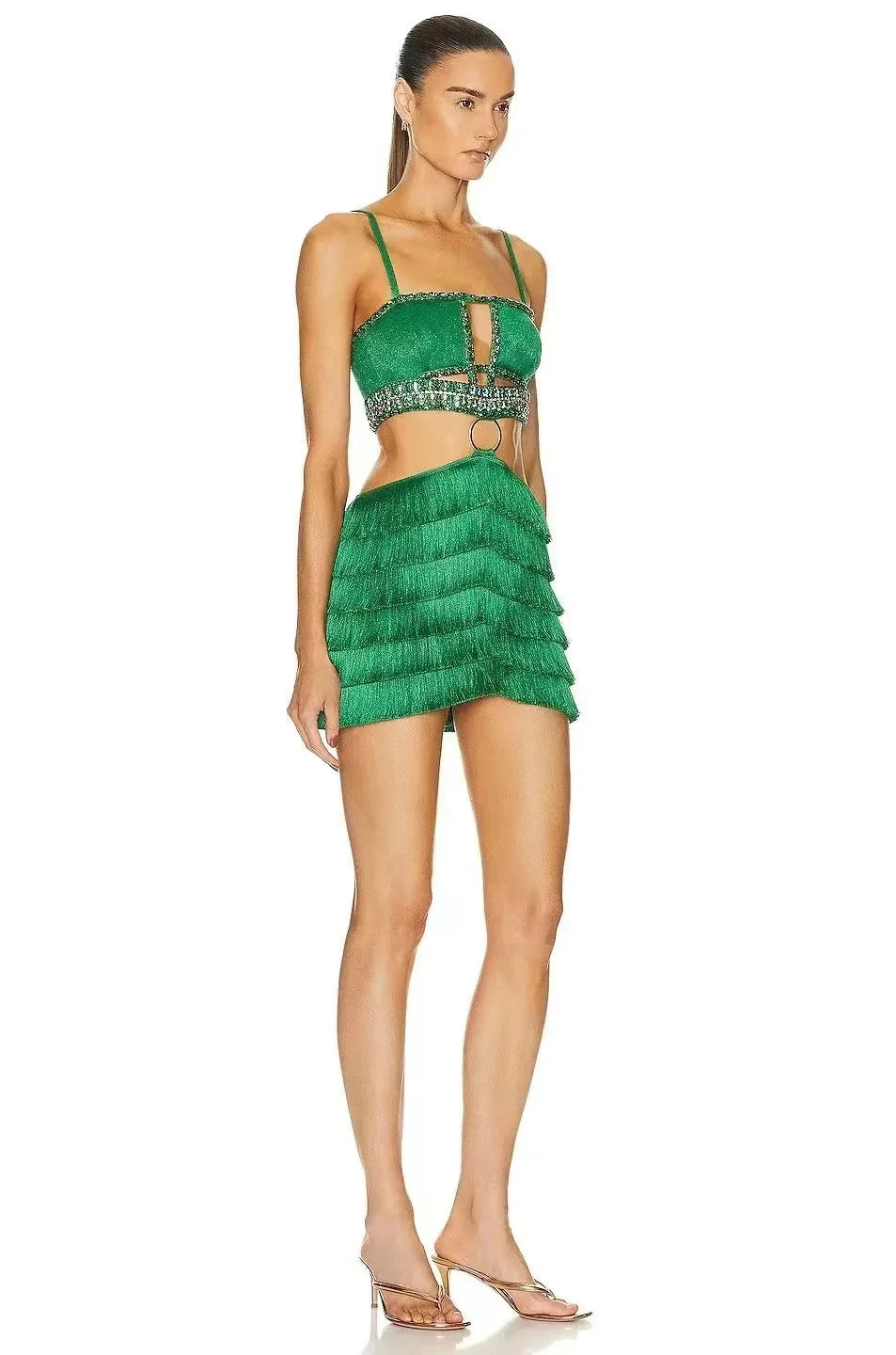 Stylish Tassel Sexy Hollow Out Dress
