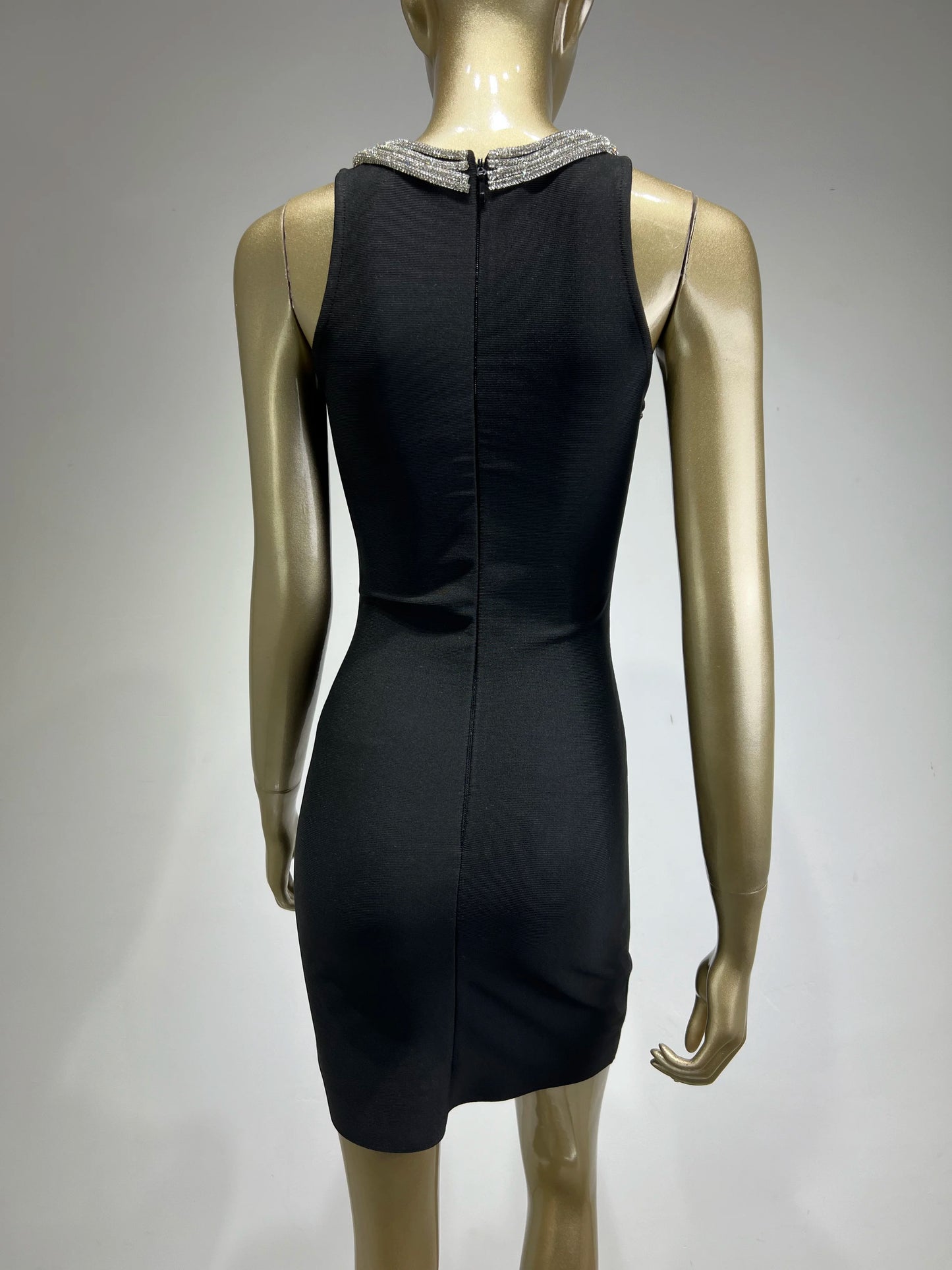 Luxury Diamonds Black Mini Bandage Dress