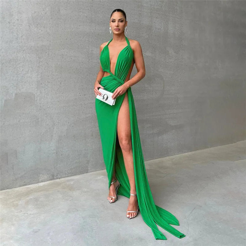 Green Ribbon Dress