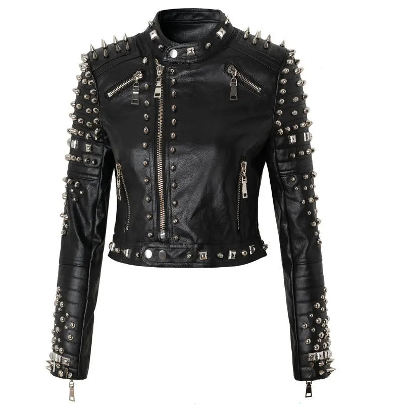 Collar Rivet Short Slim Locomotive Leather
