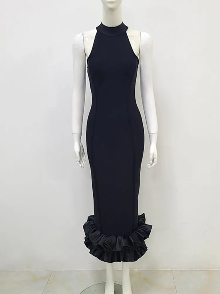 Tank Black Mermaid Mid-Caf Bodycon