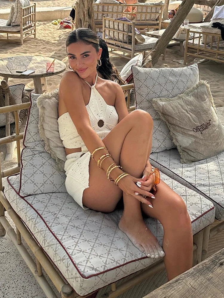 Hollow Out Halter Dress