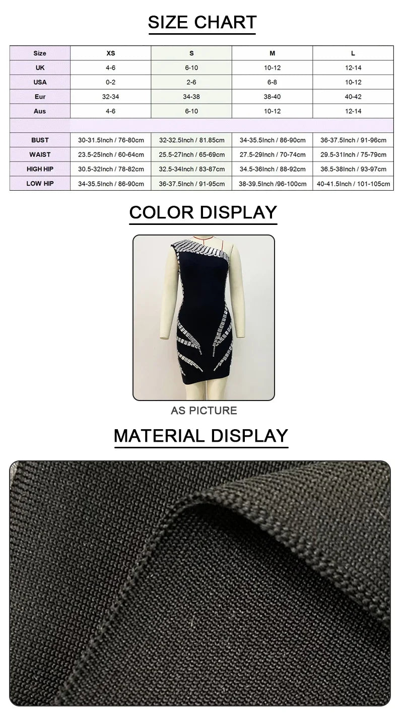 High Quality Black Bandage Dress