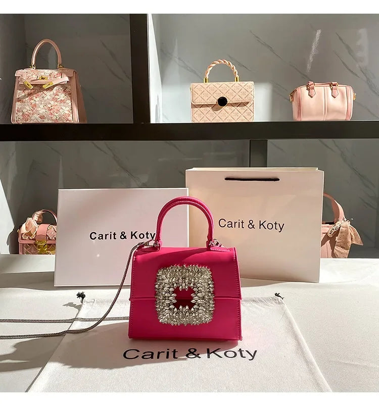 Luxury Design Velvet Handbag Bling