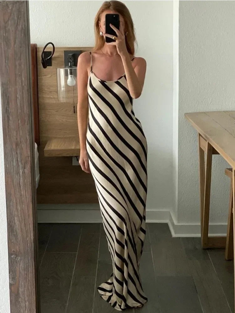 Zebra Printed Elegant Halter Dresses