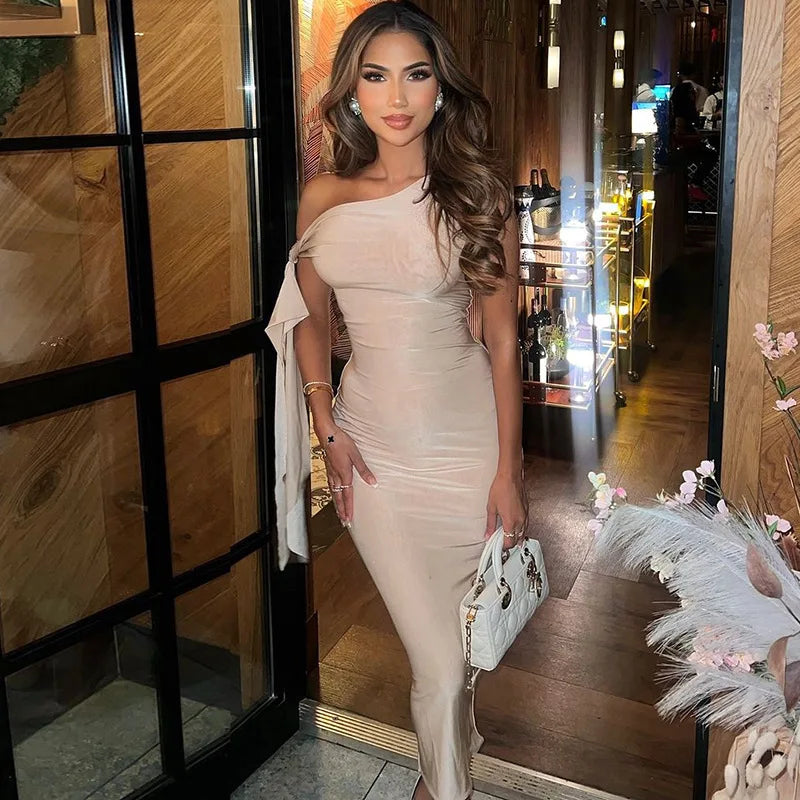 Satin Bandage Backless Sexy Dress
