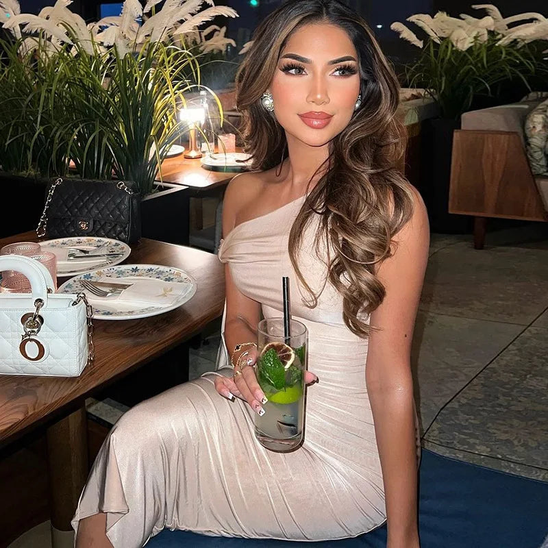 Satin Bandage Backless Sexy Dress