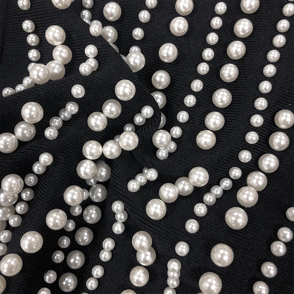 2024 Sexy Strapless Pearl Tassel