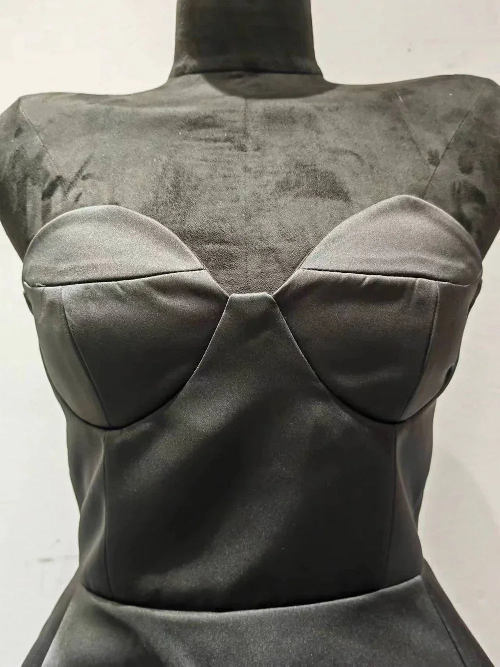 Black Sexy Strapless A-line